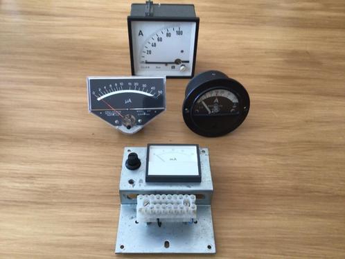 Ampèremeter diverse ma, microampere, Analoge Ampere meters, Antiek en Kunst, Antiek | Gereedschap en Instrumenten, Ophalen of Verzenden
