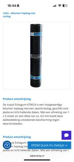 Eshagum 470 leislag 25 rollen dakleer bitumen, Doe-het-zelf en Verbouw, Dakpannen en Dakbedekking, Overige materialen, Zwart, Ophalen of Verzenden