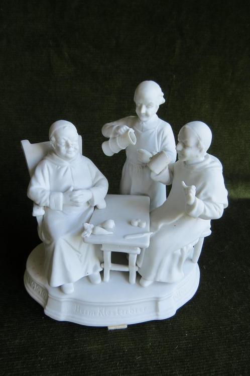 Biscuit porselein beeldengroep 'beim Klosterbier' ca1900, Antiek en Kunst, Antiek | Porselein, Ophalen of Verzenden