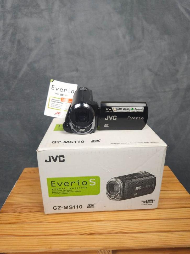 JVC Video Camera GZ MS110 Everio Zwart 45X Zoom LoLux NIEUW, Audio, Tv en Foto, Videocamera's Digitaal, Nieuw, Camera, Geheugenkaart