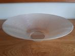 Glazen schaal met ribbel., Ophalen of Verzenden, Zo goed als nieuw, Rond, Glas