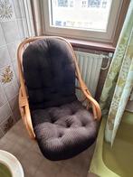 Twee retro rotan draai stoelen, Huis en Inrichting, Fauteuils, Minder dan 75 cm, Gebruikt, 50 tot 75 cm, Ophalen