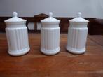 3 opaline voorraadpotten, Italy, Antiek en Kunst, Antiek | Glas en Kristal, Ophalen of Verzenden