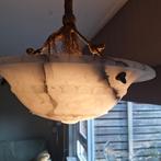 Albast hangLamp 20's art deco origineel prachtige accenten, Ophalen of Verzenden