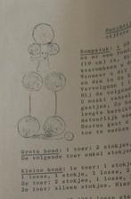 Vintage handwerk patroon flessenpop / hond poedel / jaren 70, Ophalen, Zo goed als nieuw, Breien of Haken, Patroon of Boek