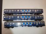 3x Fleischmann Piccolo Plan W Rijtuigen N Spoor, Gebruikt, Gelijkstroom, Fleischmann, Wagon