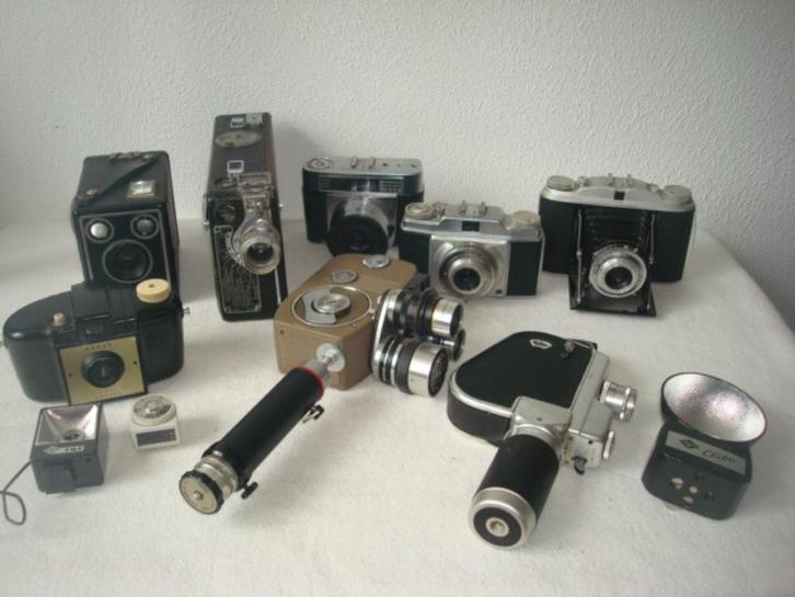 Vintage foto en film camera's vanaf 1930 tot 1960, Audio, Tv en Foto, Fotocamera's Analoog, Gebruikt, Spiegelreflex, Overige Merken