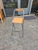 Inklapbare barkruk, Ophalen, Gebruikt, Met voetsteun, 60 tot 90 cm