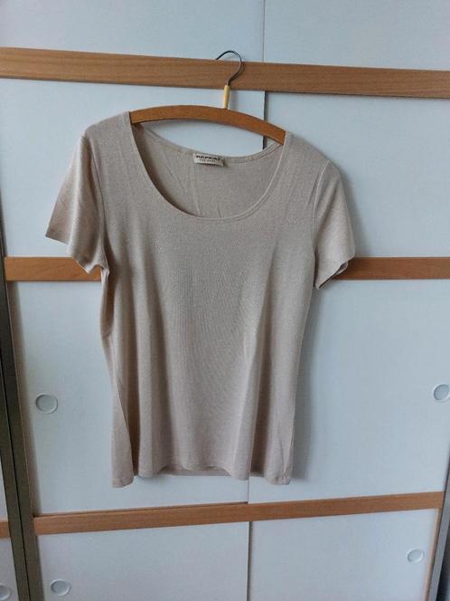 REPEAT ongedragen T shirt top  met shimmer in maat 38/40, Kleding | Dames, Tops, Nieuw, Maat 38/40 (M), Beige, Korte mouw, Ophalen of Verzenden