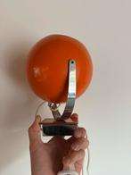 Vintage retro metalen bollamp ooglamp wandlamp oranje, Huis en Inrichting, Lampen | Wandlampen, Ophalen of Verzenden, Gebruikt