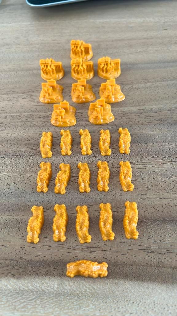 Catan Speelstukken - Geel, Hobby en Vrije tijd, Gezelschapsspellen | Bordspellen, Gebruikt, Drie of vier spelers, Ophalen of Verzenden