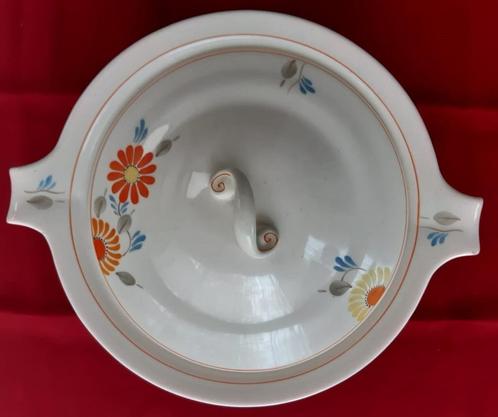 Vintage dekschaal van Koninklijke Gouda (art deco?), Antiek en Kunst, Antiek | Keramiek en Aardewerk, Ophalen of Verzenden