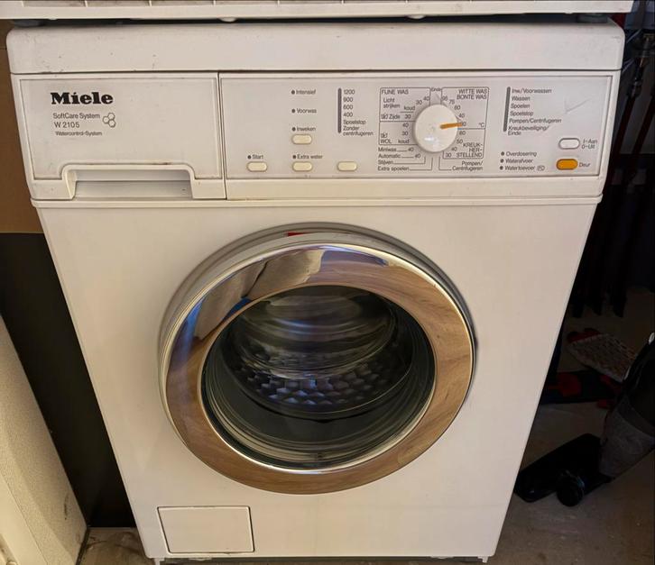 Oude Miele Wasmachine, Witgoed en Apparatuur, Wasmachines, Gebruikt, Voorlader, 6 tot 8 kg, 85 tot 90 cm, 1200 tot 1600 toeren