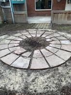 Cirkel van tegels, ca. 3,5m doorsnee - Almelo, Tuin en Terras, Tegels en Klinkers, Ophalen, Gebruikt, 10 m² of meer, Beton