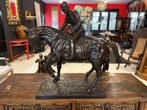XL sculptuur Brons Ruiter te Paard - I. Bonheur - 20e Eeuw, Antiek en Kunst, Kunst | Beelden en Houtsnijwerken, Ophalen