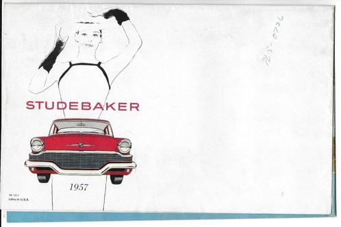 Studebaker 1957 folder brochure auto (ST57), Boeken, Auto's | Folders en Tijdschriften, Zo goed als nieuw, Overige merken, Verzenden