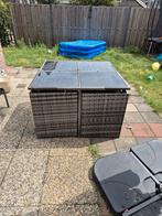 Tuintafel + stoelen wieker, Ophalen, Zo goed als nieuw