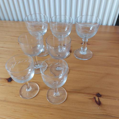 antiek kristallen glaasjes, Antiek en Kunst, Antiek | Glas en Kristal, Ophalen of Verzenden