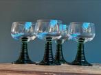4 Roemer vintage groene wijnglazen, Verzamelen, Glas en Borrelglaasjes, Ophalen of Verzenden, Gebruikt, Overige typen