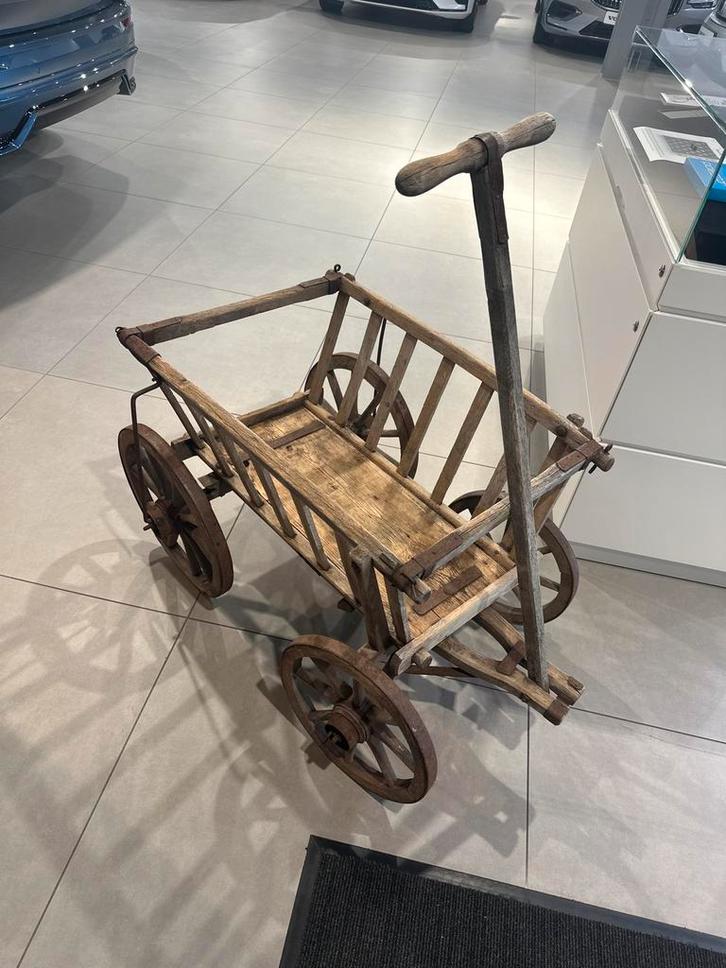 Antieke houten bolderkar, Antiek en Kunst, Curiosa en Brocante, Ophalen of Verzenden