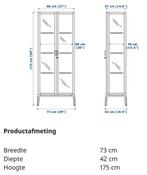 Prachtige, nieuwe  vitrinekast Milsbo, Ikea, topstaat!, 50 tot 100 cm, Met deur(en), 25 tot 50 cm, Modern
