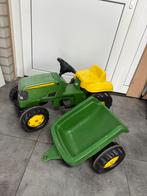 John Deere Trapauto Traptractor met Aanhanger, Kinderen en Baby's, Speelgoed | Buiten | Voertuigen en Loopfietsen, Ophalen, Gebruikt