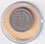 25 Cent 1917 met randschaafje, Postzegels en Munten, Munten | Nederland, Verzenden, Zilver, 25 cent, Koningin Wilhelmina