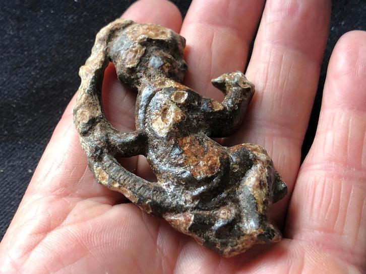 Bodemvondst België Romeins bronzen AMOR beeldje onafgewerkt, Antiek en Kunst, Curiosa en Brocante, Verzenden