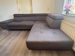 Moderne Hoekbank met lounge | donkergrijs | stof, Huis en Inrichting, Ophalen, Zo goed als nieuw, Stof, Modern