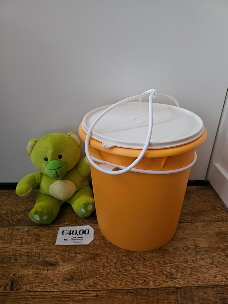 Tupperware oranje witte wasemmer €40,00, Huis en Inrichting, Keuken | Tupperware, Zo goed als nieuw, Bak of Kom, Wit, Oranje, Ophalen of Verzenden