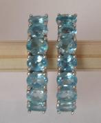 Massief 925 zilveren oorbellen met edelsteen, Sieraden, Tassen en Uiterlijk, Oorbellen, Hangers, Nieuw, Met edelsteen, Zilver