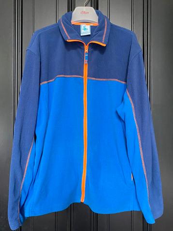 Fleece jas vintage retro stijl blauw beschikbaar voor biedingen