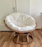 PAPASAN Lounge stoel naturel, gebroken wit, Riet of Rotan, Papasan lounge stoel, Gebruikt, Wit