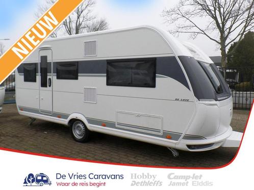 Hobby De Luxe 495 UL Vl.verw.,1750kg, bedvebr., Caravans en Kamperen, Caravans, Bedrijf, tot en met 4, 1000 - 1250 kg, Rondzit
