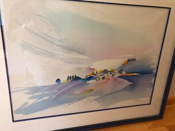 Schilderij Bruno Delvigne Landschap  beschikbaar voor biedingen