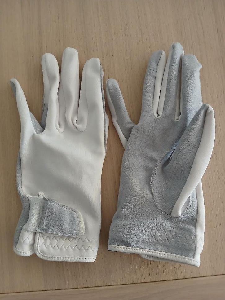 Paardrijd handschoenen wit kind Fouganza, Dieren en Toebehoren, Paardrijkleding, Zo goed als nieuw, Overige typen, Overige soorten