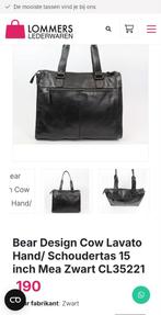 Lederen hand/schouder/laptoptas Bear Design, Sieraden, Tassen en Uiterlijk, Tassen | Schoudertassen, Ophalen of Verzenden, Zo goed als nieuw