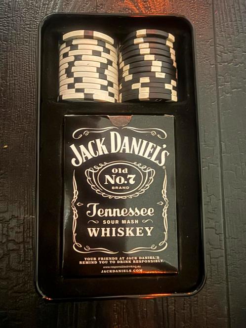 Jack Daniel’s poker set + 4 originele whiskeyglazen, Verzamelen, Merken en Reclamevoorwerpen, Nieuw, Gebruiksvoorwerp, Ophalen of Verzenden