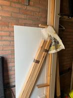 Bed met matras 140 x 200, Ophalen, Gebruikt, Wit, 140 cm