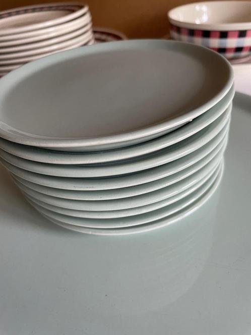 Goedewaagen Gouda Holland koekjesschaal en 9 bordjes, Huis en Inrichting, Keuken | Servies, Gebruikt, Bord(en), Effen, Aardewerk