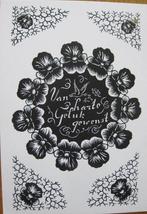 knipkunst op ansichtkaart - bloemenkrans - geluk gewenst, Verzamelen, Verzenden, 1960 tot 1980, Gelopen, Overige thema's