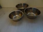 Set van 3 rvs schaaltjes, Huis en Inrichting, Keuken | Servies, Overige materialen, Gebruikt, Ophalen of Verzenden, Schaal of Schalen