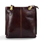 Borse in Pelle made in italy dames leder tas(nr.28 D2), Ophalen of Verzenden, Gebruikt, Bruin, Schoudertasje