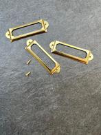 Etikethouder etiketgreep etiket strip houder goud kleur, Verburgt Vintage, Nieuw, Ophalen of Verzenden, https://verburgtvintage.nl/#contact