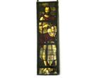 Oud glas in lood hanger Johannes De Doper St. Janskerk Gouda, Antiek en Kunst, Antiek | Religie, Ophalen of Verzenden