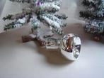 Oude grote glazen zilveren kerstklok kerstbal, Diversen, Kerst, Ophalen of Verzenden, Zo goed als nieuw