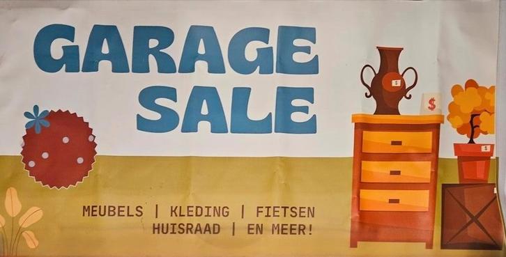 Banner garage sale, Diversen, Rommelmarktspullen, Zo goed als nieuw, Ophalen
