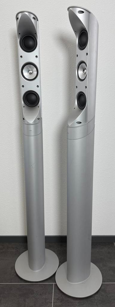KEF HTS5001.2 wireless (draardloos) systeem met stands., Audio, Tv en Foto, Luidsprekers, Gebruikt, Front, Rear of Stereo speakers