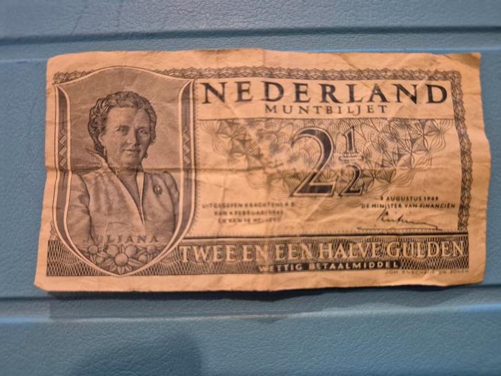 Oud Nederlands biljet - 2 1/2 Gulden, Postzegels en Munten, Bankbiljetten | Europa | Niet-Eurobiljetten, Los biljet, Overige landen