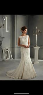 Kanten trouwjurk 36/38 mori lee, Ophalen of Verzenden, Gedragen, Wit, Trouwjurk